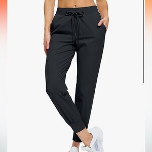 Living Amazon black joggers tapered stretch lightweight